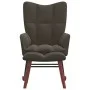 Silla mecedora con reposapiés terciopelo gris oscuro de vidaXL, Mecedoras - Ref: Foro24-328151, Precio: 160,64 €, Descuento: %