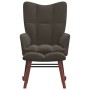 Silla mecedora con reposapiés terciopelo gris oscuro de vidaXL, Mecedoras - Ref: Foro24-328151, Precio: 164,25 €, Descuento: %