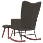 Silla mecedora con reposapiés terciopelo gris oscuro de vidaXL, Mecedoras - Ref: Foro24-328151, Precio: 160,64 €, Descuento: %