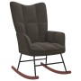 Silla mecedora con reposapiés terciopelo gris oscuro de vidaXL, Mecedoras - Ref: Foro24-328151, Precio: 164,25 €, Descuento: %