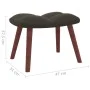 Silla mecedora con reposapiés terciopelo gris oscuro de vidaXL, Mecedoras - Ref: Foro24-328151, Precio: 160,64 €, Descuento: %