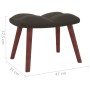 Silla mecedora con reposapiés terciopelo gris oscuro de vidaXL, Mecedoras - Ref: Foro24-328151, Precio: 164,25 €, Descuento: %