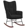 Silla mecedora con reposapiés terciopelo negro de vidaXL, Mecedoras - Ref: Foro24-328156, Precio: 132,53 €, Descuento: %