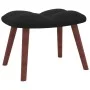 Silla mecedora con reposapiés terciopelo negro de vidaXL, Mecedoras - Ref: Foro24-328156, Precio: 132,53 €, Descuento: %