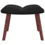Silla mecedora con reposapiés terciopelo negro de vidaXL, Mecedoras - Ref: Foro24-328156, Precio: 132,53 €, Descuento: %