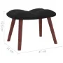 Silla mecedora con reposapiés terciopelo negro de vidaXL, Mecedoras - Ref: Foro24-328156, Precio: 132,53 €, Descuento: %