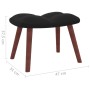 Silla mecedora con reposapiés terciopelo negro de vidaXL, Mecedoras - Ref: Foro24-328156, Precio: 132,62 €, Descuento: %