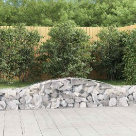 Cestas de gaviones 2 uds forma de arco hierro 400x30x40/60 cm en Macetas y jardineras | Comprar online en Foru.es