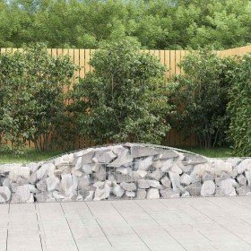 Cestas de gaviones 2 uds forma de arco hierro 400x30x40/60 cm en Macetas y jardineras | Comprar online en Foru.es