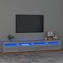 Mueble de TV con luces LED gris Sonoma 240x35x40 cm de vidaXL, Muebles TV - Ref: Foro24-3152728, Precio: 160,71 €, Descuento: %