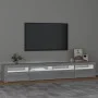 Mueble de TV con luces LED gris Sonoma 240x35x40 cm de vidaXL, Muebles TV - Ref: Foro24-3152728, Precio: 160,71 €, Descuento: %