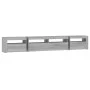 Mueble de TV con luces LED gris Sonoma 240x35x40 cm de vidaXL, Muebles TV - Ref: Foro24-3152728, Precio: 160,71 €, Descuento: %