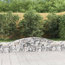 Cestas de gaviones 3 uds forma de arco hierro 400x30x40/60 cm en Macetas y jardineras | Comprar online en Foru.es