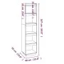 Estantería/divisor de espacios pino marrón miel 80x30x167,4 cm de vidaXL, Librerías y estanterías - Ref: Foro24-810857, Preci...