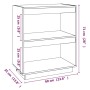 Estantería madera maciza de pino 60x35x71 cm de vidaXL, Librerías y estanterías - Ref: Foro24-810859, Precio: 40,17 €, Descue...