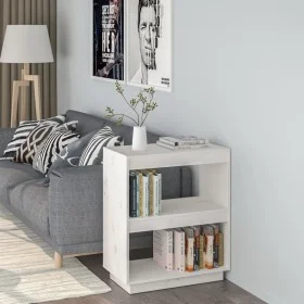 Estantería madera maciza de pino blanca 60x35x71 cm de vidaXL, Librerías y estanterías - Ref: Foro24-810860, Precio: 41,96 €,...