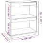 Estantería madera maciza de pino gris 60x35x71 cm de vidaXL, Librerías y estanterías - Ref: Foro24-810861, Precio: 39,64 €, D...
