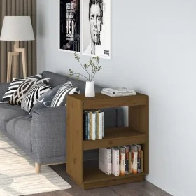 Estantería madera maciza de pino marrón miel 60x35x71 cm de vidaXL, Librerías y estanterías - Ref: Foro24-810862, Precio: 44,...