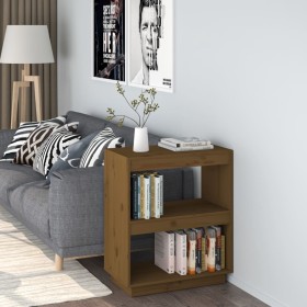 Estantería madera maciza de pino marrón miel 60x35x71 cm de vidaXL, Librerías y estanterías - Ref: Foro24-810862, Precio: 44,...