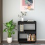 Estantería madera maciza de pino negra 60x35x71 cm de vidaXL, Librerías y estanterías - Ref: Foro24-810863, Precio: 57,29 €, ...