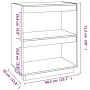 Estantería madera maciza de pino negra 60x35x71 cm de vidaXL, Librerías y estanterías - Ref: Foro24-810863, Precio: 57,29 €, ...
