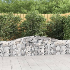 Cestas de gaviones 2 uds forma de arco hierro 400x30x60/80 cm en Macetas y jardineras | Comprar online en Foru.es
