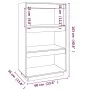 Estantería/divisor de espacios pino marrón miel 60x35x103 cm de vidaXL, Librerías y estanterías - Ref: Foro24-810867, Precio:...