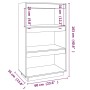 Estantería/divisor de espacios pino marrón miel 60x35x103 cm de vidaXL, Librerías y estanterías - Ref: Foro24-810867, Precio:...