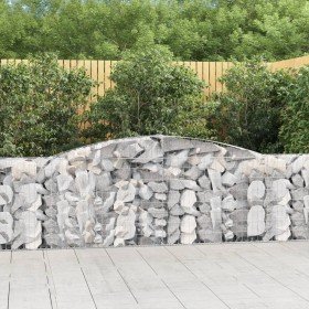 Cestas de gaviones 7 uds forma de arco hierro 400x30x100/120 cm en Macetas y jardineras | Comprar online en Foru.es
