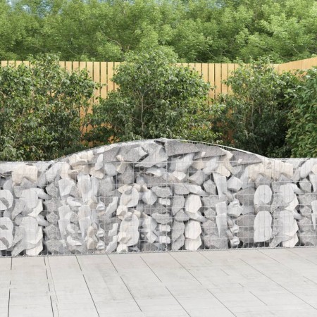 Cestas de gaviones 7 uds forma de arco hierro 400x30x100/120 cm en Macetas y jardineras | Comprar online en Foru.es