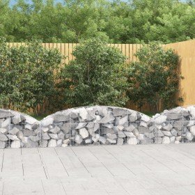 Cesta de gaviones forma arco hierro galvanizado 200x30x40/60 cm en Macetas y jardineras | Comprar online en Foru.es