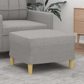 Reposapiés de tela gris claro 60x50x41 cm de vidaXL, Otomanas - Ref: Foro24-349263, Precio: 63,39 €, Descuento: %