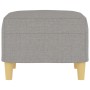 Reposapiés de tela gris claro 60x50x41 cm de vidaXL, Otomanas - Ref: Foro24-349263, Precio: 68,14 €, Descuento: %