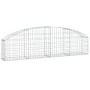 Cesta de gaviones forma arco hierro galvanizado 200x30x40/60 cm en Macetas y jardineras | Comprar online en Foru.es