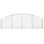 Cesta de gaviones forma arco hierro galvanizado 200x30x40/60 cm en Macetas y jardineras | Comprar online en Foru.es