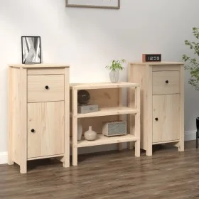 Aparadores 2 uds madera maciza de pino 40x35x80 cm de vidaXL, Aparadores - Ref: Foro24-813755, Precio: 116,43 €, Descuento: %