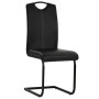 Sillas de comedor voladizas 2 unidades cuero sintético negro de vidaXL, Sillas de comedor - Ref: Foro24-246193, Precio: 156,9...