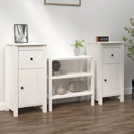 Aparadores 2 uds madera maciza de pino blanco 40x35x80 cm de vidaXL, Aparadores - Ref: Foro24-813757, Precio: 136,28 €, Descu...