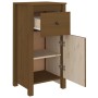 Aparador de madera maciza de pino marrón miel 40x35x80 cm de vidaXL, Aparadores - Ref: Foro24-813760, Precio: 59,71 €, Descue...