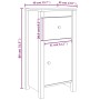 Aparador de madera maciza de pino marrón miel 40x35x80 cm de vidaXL, Aparadores - Ref: Foro24-813760, Precio: 59,71 €, Descue...