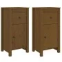 Aparadores 2 uds madera maciza de pino marrón miel 40x35x80 cm de vidaXL, Aparadores - Ref: Foro24-813761, Precio: 87,50 €, D...
