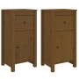 Aparadores 2 uds madera maciza de pino marrón miel 40x35x80 cm de vidaXL, Aparadores - Ref: Foro24-813761, Precio: 87,50 €, D...