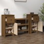 Aparadores 2 uds madera maciza de pino marrón miel 40x35x80 cm de vidaXL, Aparadores - Ref: Foro24-813761, Precio: 87,50 €, D...
