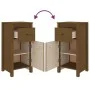 Aparadores 2 uds madera maciza de pino marrón miel 40x35x80 cm de vidaXL, Aparadores - Ref: Foro24-813761, Precio: 87,50 €, D...