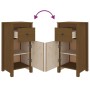 Aparadores 2 uds madera maciza de pino marrón miel 40x35x80 cm de vidaXL, Aparadores - Ref: Foro24-813761, Precio: 87,50 €, D...