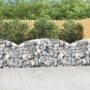Cesta de gaviones forma arco hierro galvanizado 200x30x80/100cm en Macetas y jardineras | Comprar online en Foru.es