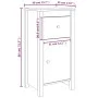 Aparadores 2 uds madera maciza de pino marrón miel 40x35x80 cm de vidaXL, Aparadores - Ref: Foro24-813761, Precio: 87,50 €, D...