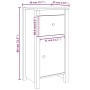 Aparadores 2 uds madera maciza de pino marrón miel 40x35x80 cm de vidaXL, Aparadores - Ref: Foro24-813761, Precio: 87,50 €, D...