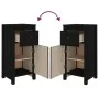 Aparador de madera maciza de pino negro 40x35x80 cm de vidaXL, Aparadores - Ref: Foro24-813762, Precio: 75,90 €, Descuento: %