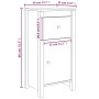 Aparador de madera maciza de pino negro 40x35x80 cm de vidaXL, Aparadores - Ref: Foro24-813762, Precio: 76,87 €, Descuento: %